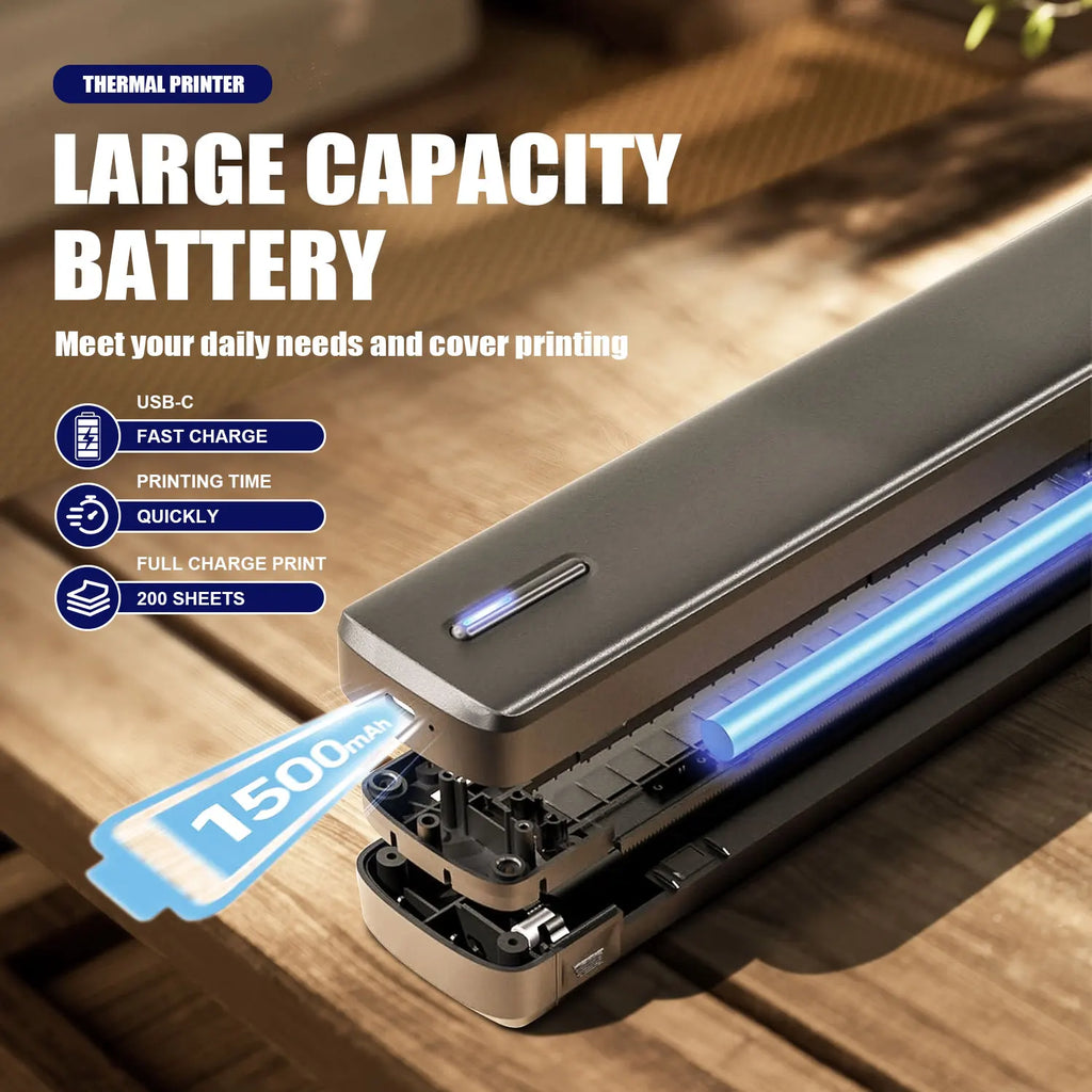 Wireless A4 Thermal Printer – Rechargeable Tattoo Template Printer