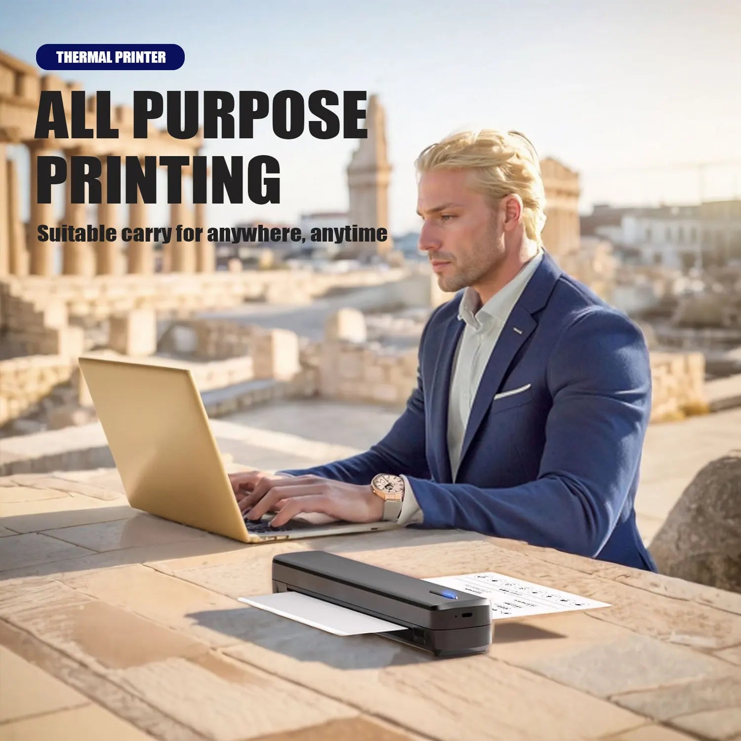 Wireless A4 Thermal Printer – Rechargeable Tattoo Template Printer