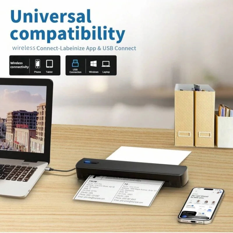 Wireless A4 Thermal Printer – Rechargeable Tattoo Template Printer