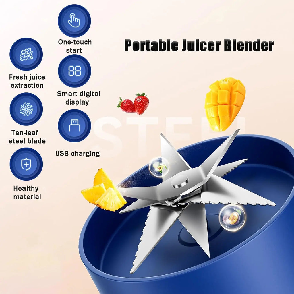 Portable Electric Juicer Cup with Digital Display