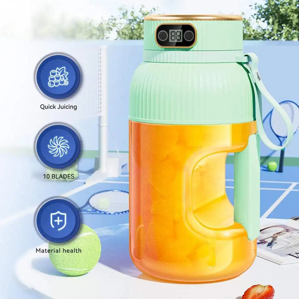 Portable Electric Juicer Cup with Digital Display