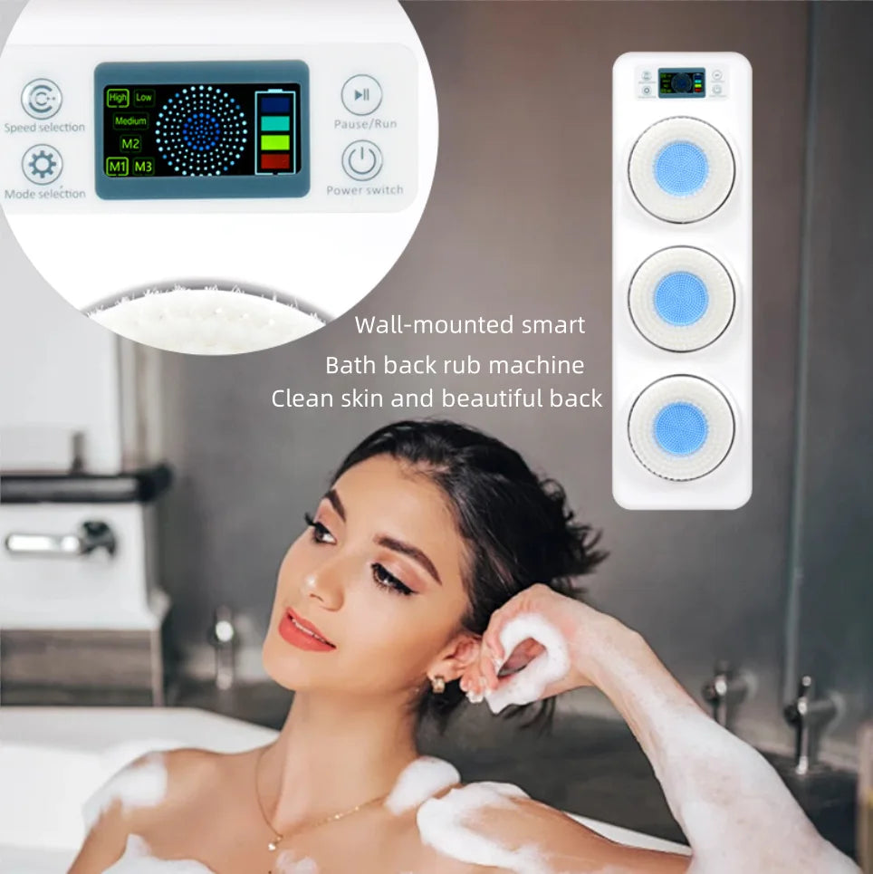 3-Roller Auto Shower Massage Brush
