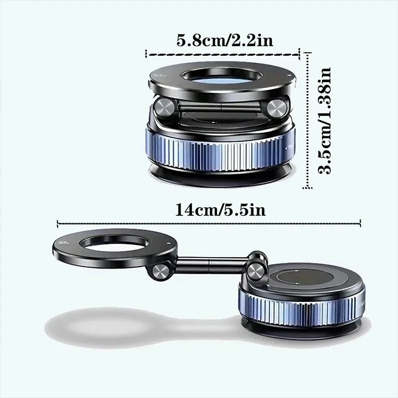 Magnetic Car Phone Holder 360° - Strong Vacuum Suction