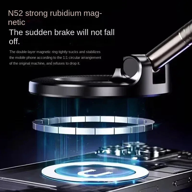 Magnetic Car Phone Holder 360° - Strong Vacuum Suction