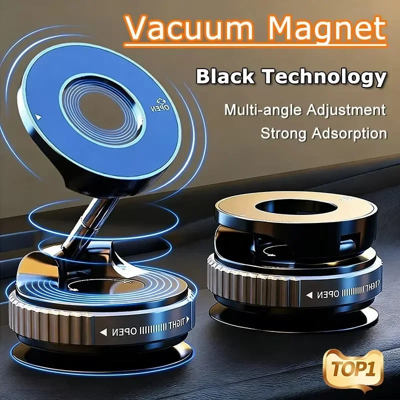 Magnetic Car Phone Holder 360° - Strong Vacuum Suction