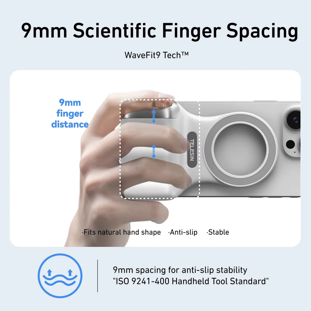 TELESIN Magnetic Phone Grip – Remote Control Shooting Aid