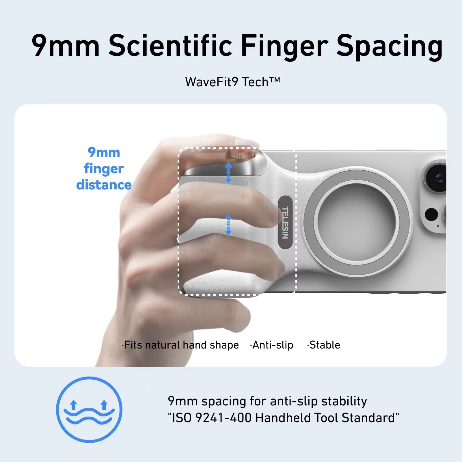 TELESIN Magnetic Phone Grip – Remote Control Shooting Aid