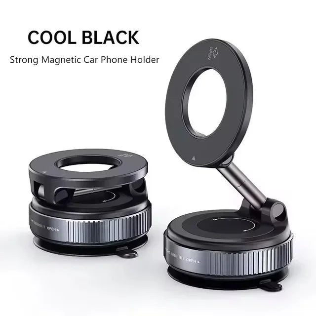 Magnetic Car Phone Holder 360° - Strong Vacuum Suction