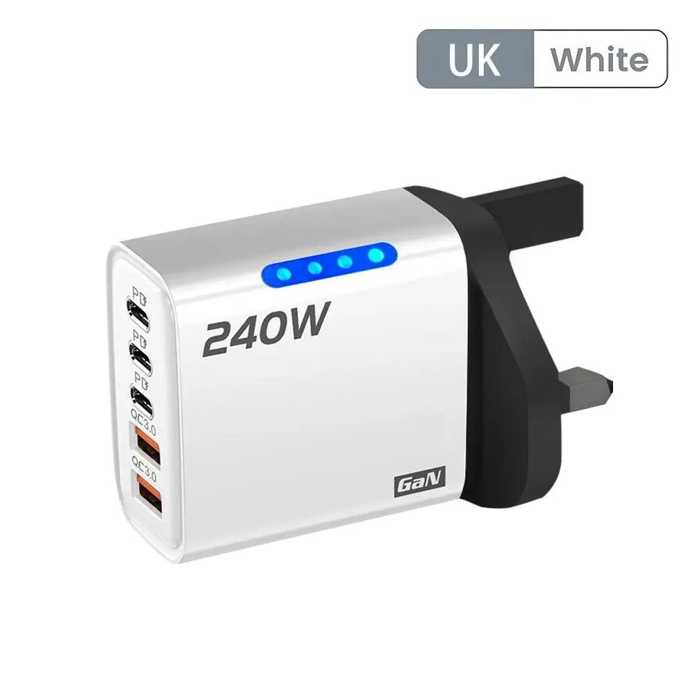 Ultra-Fast 240W GaN Phone Charger with Type-C Cable