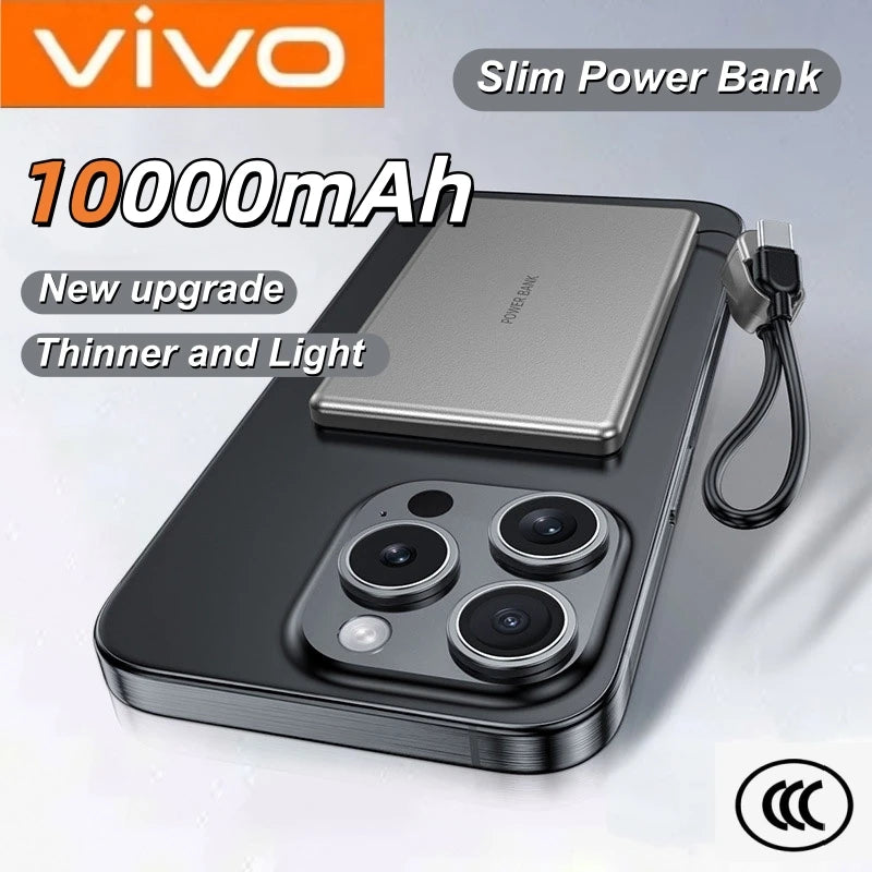 VIVO Mini 10000mAh Slim Magnetic Wireless Power Bank
