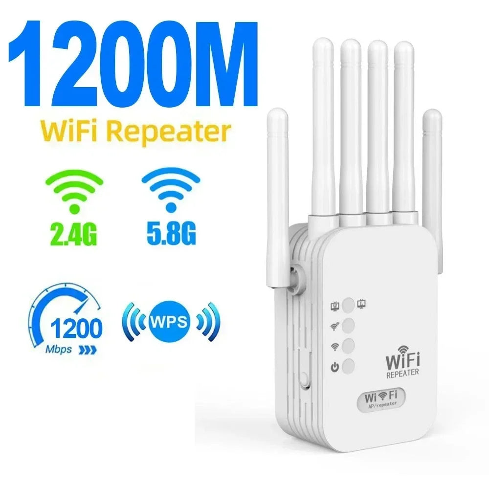 1200Mbps  Wireless Signal Booster for Home & Office

2.4G 5GHz