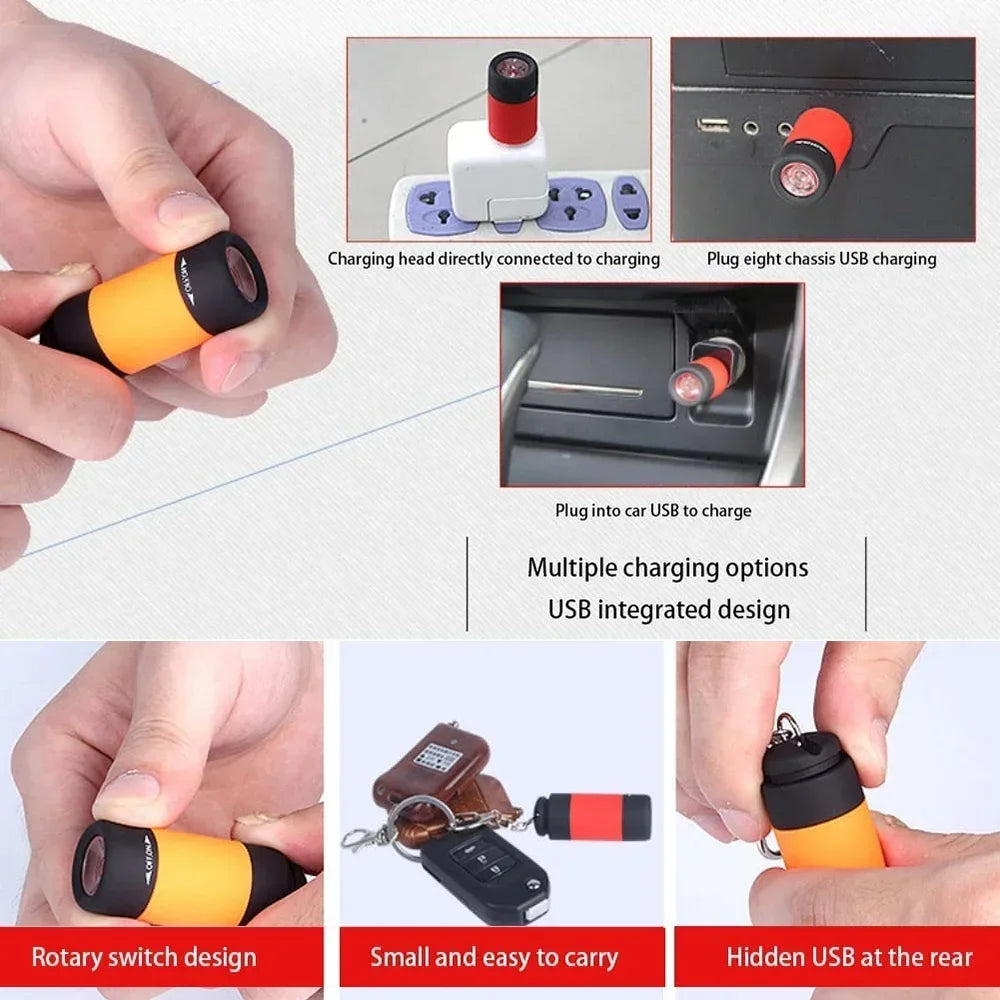  Outdoor Mini Flashlight – Rechargeable & Portable
