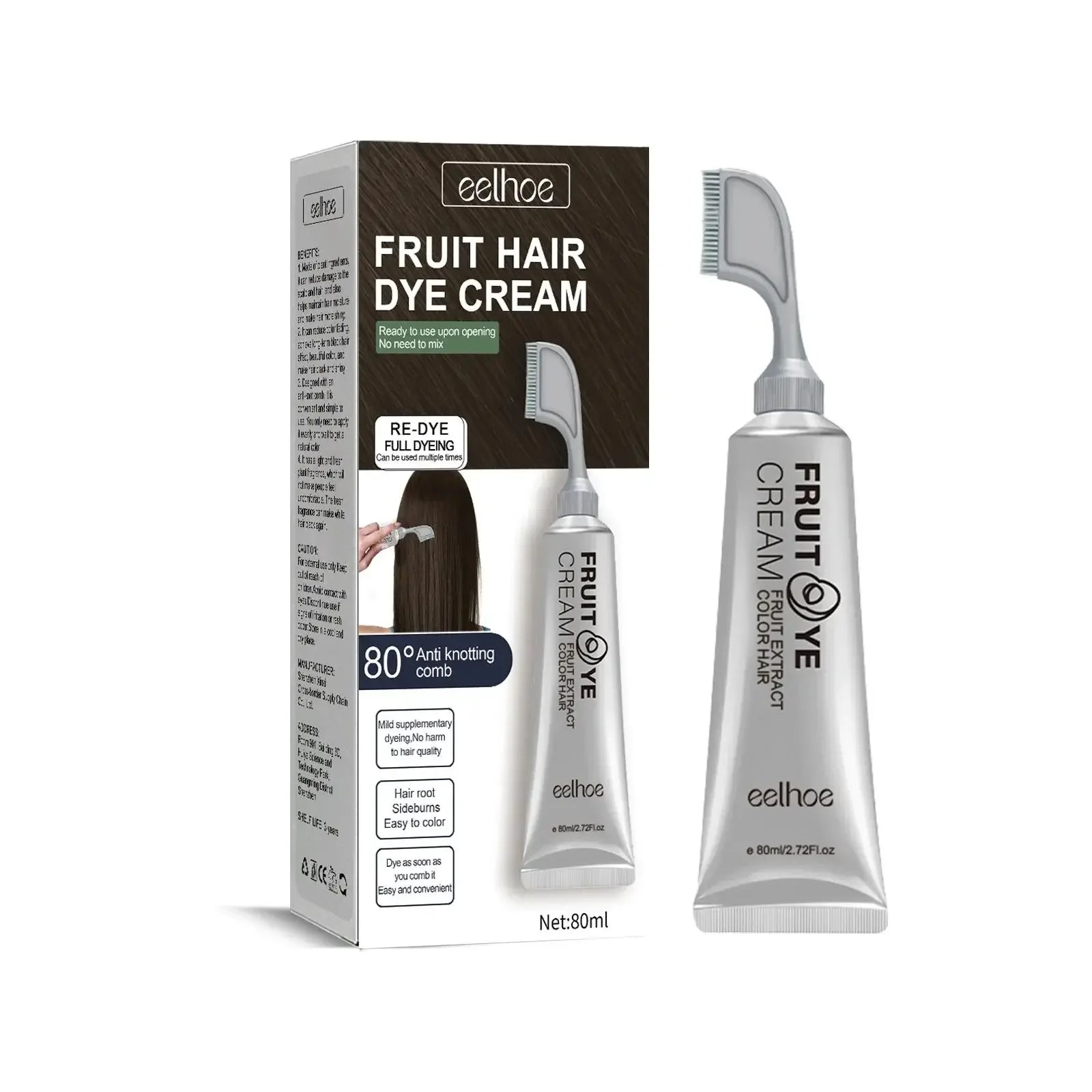 EELHOE Permanent Hair Dye – Plant-Based Gray Coverage