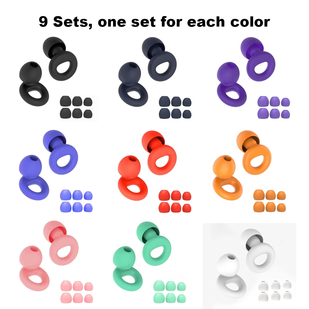 Soft Silicone Ear Plugs – Sleep, Swim, Work | Reusable Noise Protection