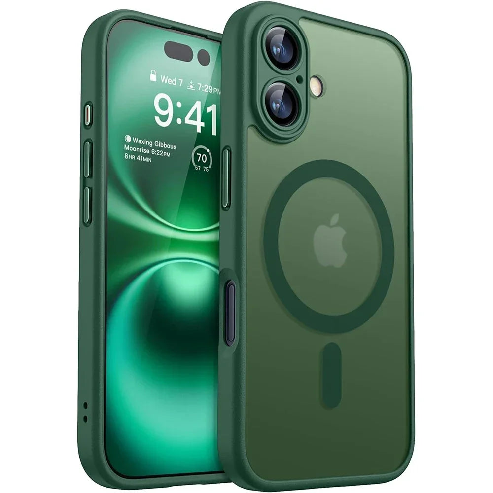 Magnetic Matte Armor Slim Case for iPhone 16 Plus / 17 Pro