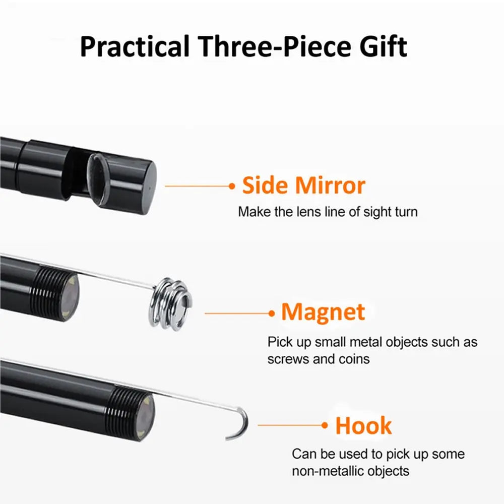 Flexible Type-C Endoscope Camera with 6 LEDs