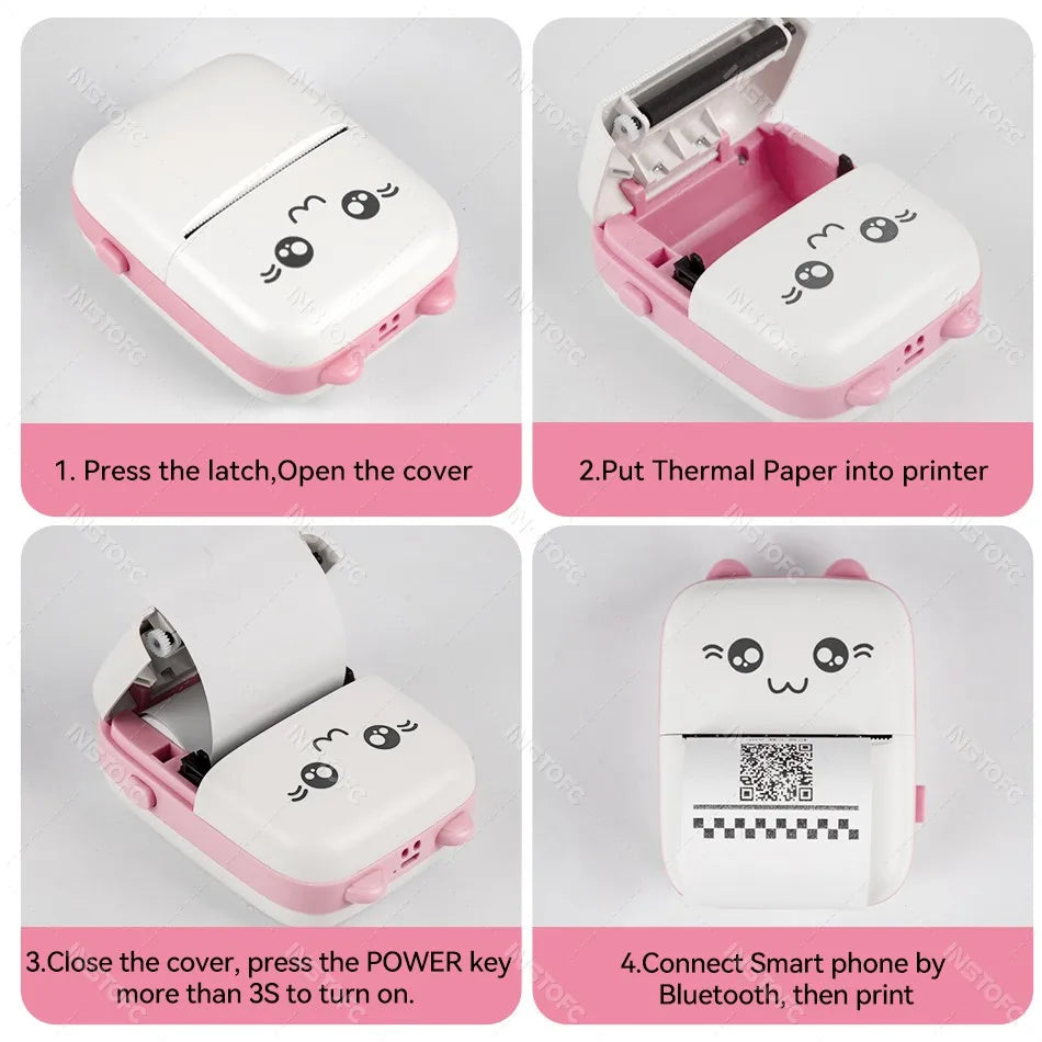 Mini Thermal Sticker Printer for iOS & Android