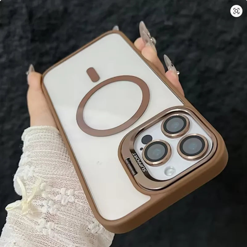 Luxury Shockproof Phone Cover with Camera Lens Protector