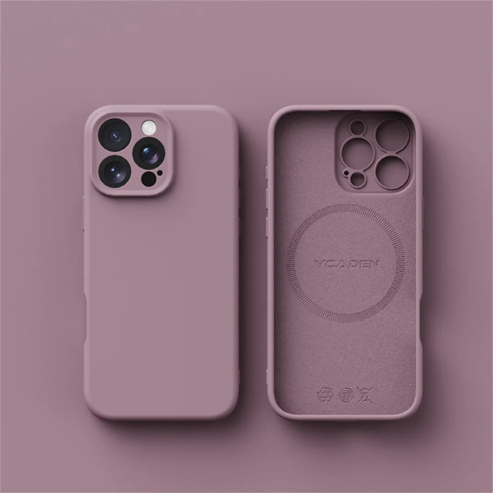 Smooth Liquid Silicone Wireless Charging Cover for iPhone