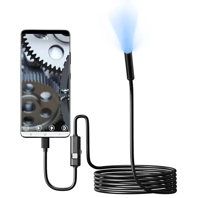 Flexible Type-C Endoscope Camera with 6 LEDs