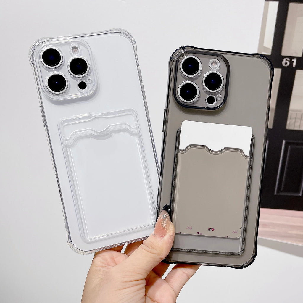 Clear Silicone Phone Case with ATM Card Holder