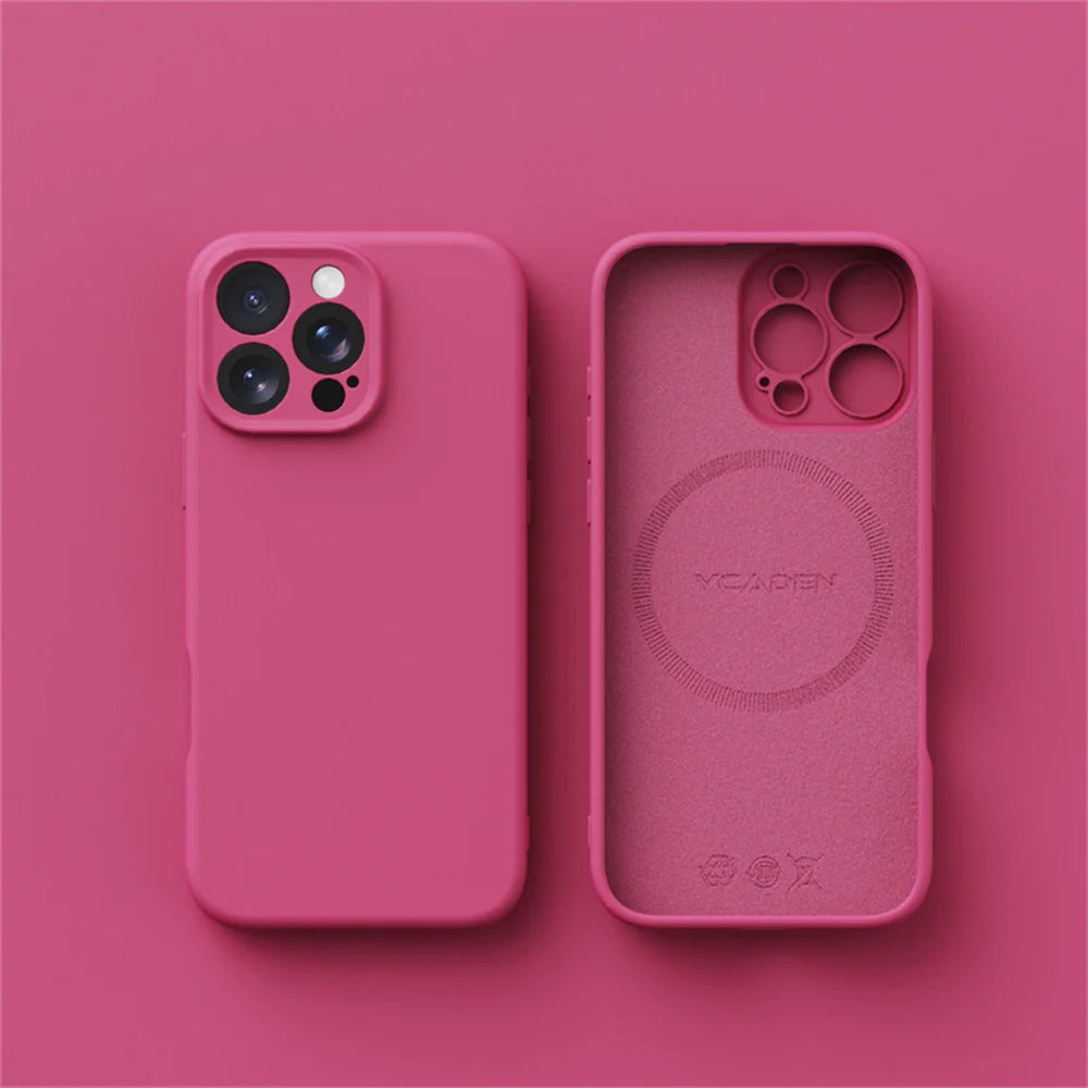 Smooth Liquid Silicone Wireless Charging Cover for iPhone
