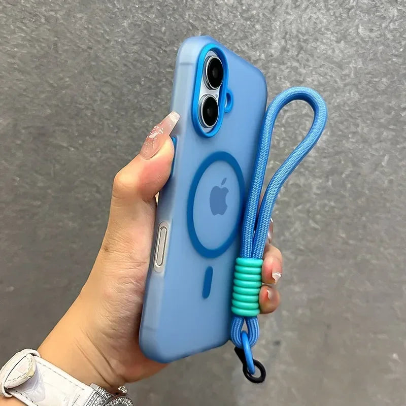 Candy Color MagSafe Lanyard Case for iPhone 16 15 17 Pro Max