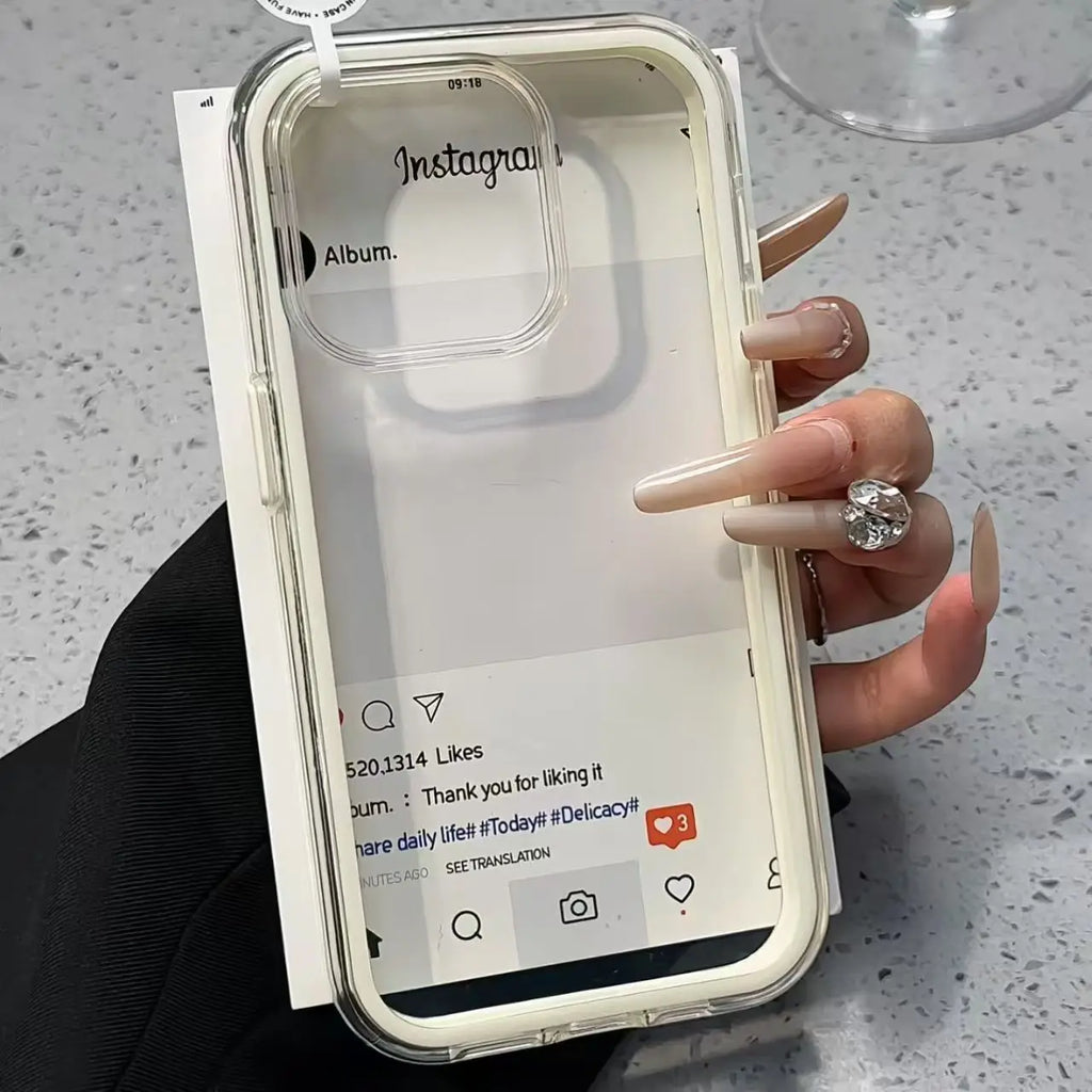 Acrylic Shockproof Bumper Cover for iPhone 15 16 17 Plus