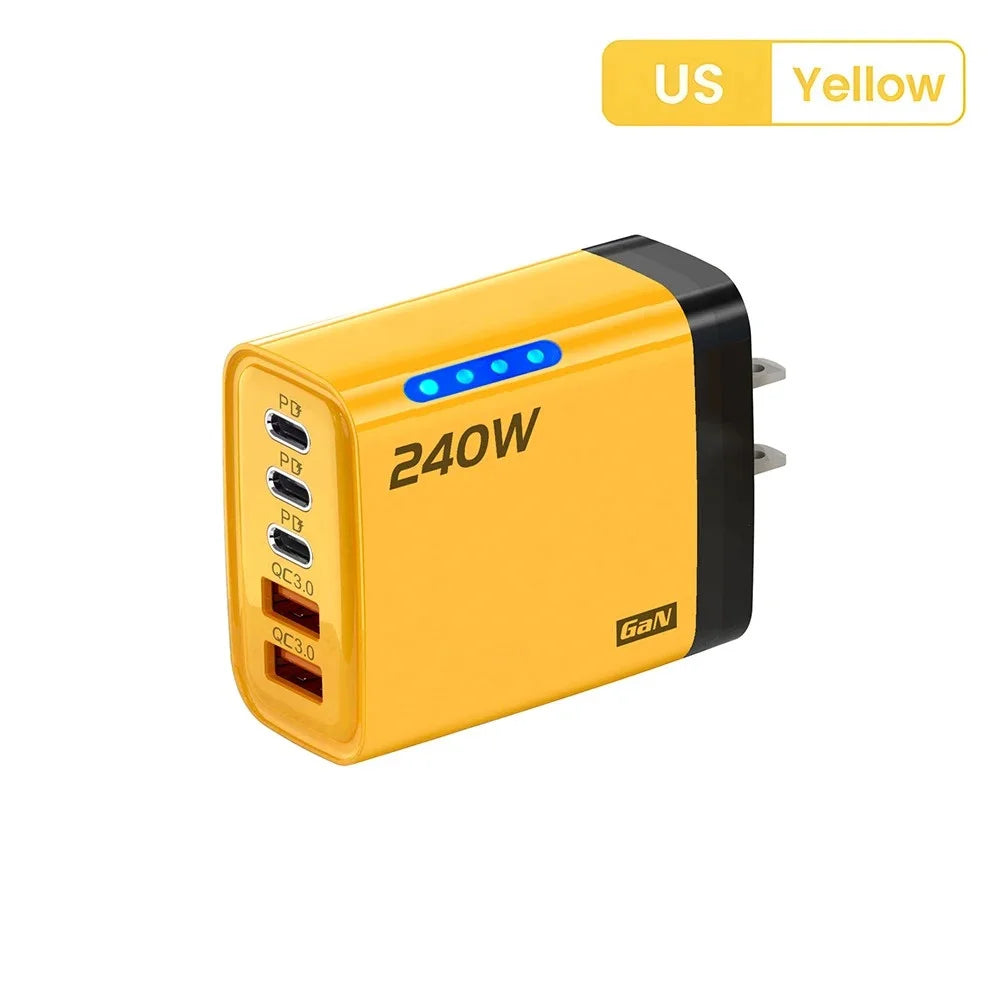 Ultra-Fast 240W GaN Phone Charger with Type-C Cable