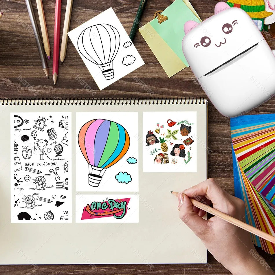 Mini Thermal Sticker Printer for iOS & Android