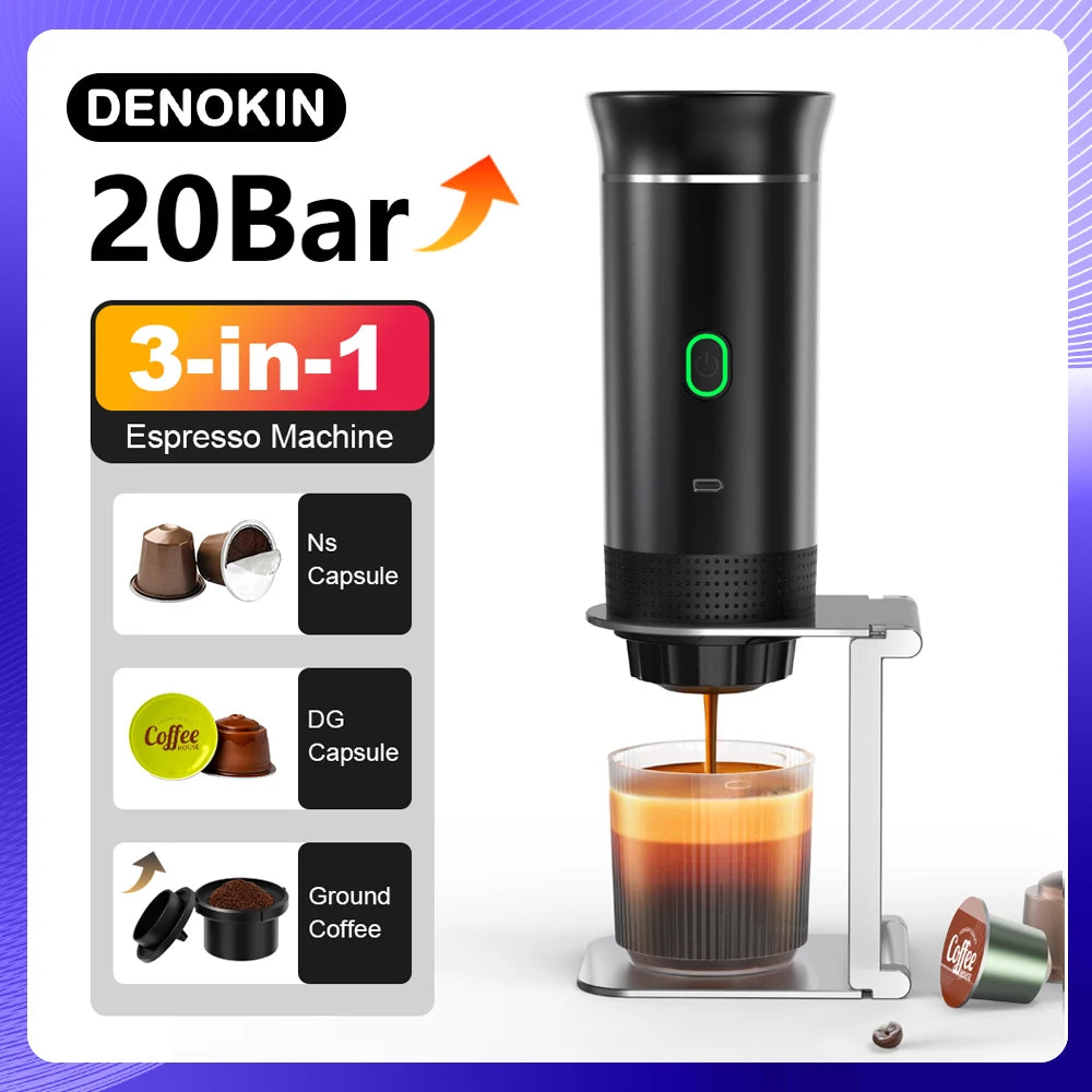 Wireless Rechargeable Travel Espresso Coffee Maker