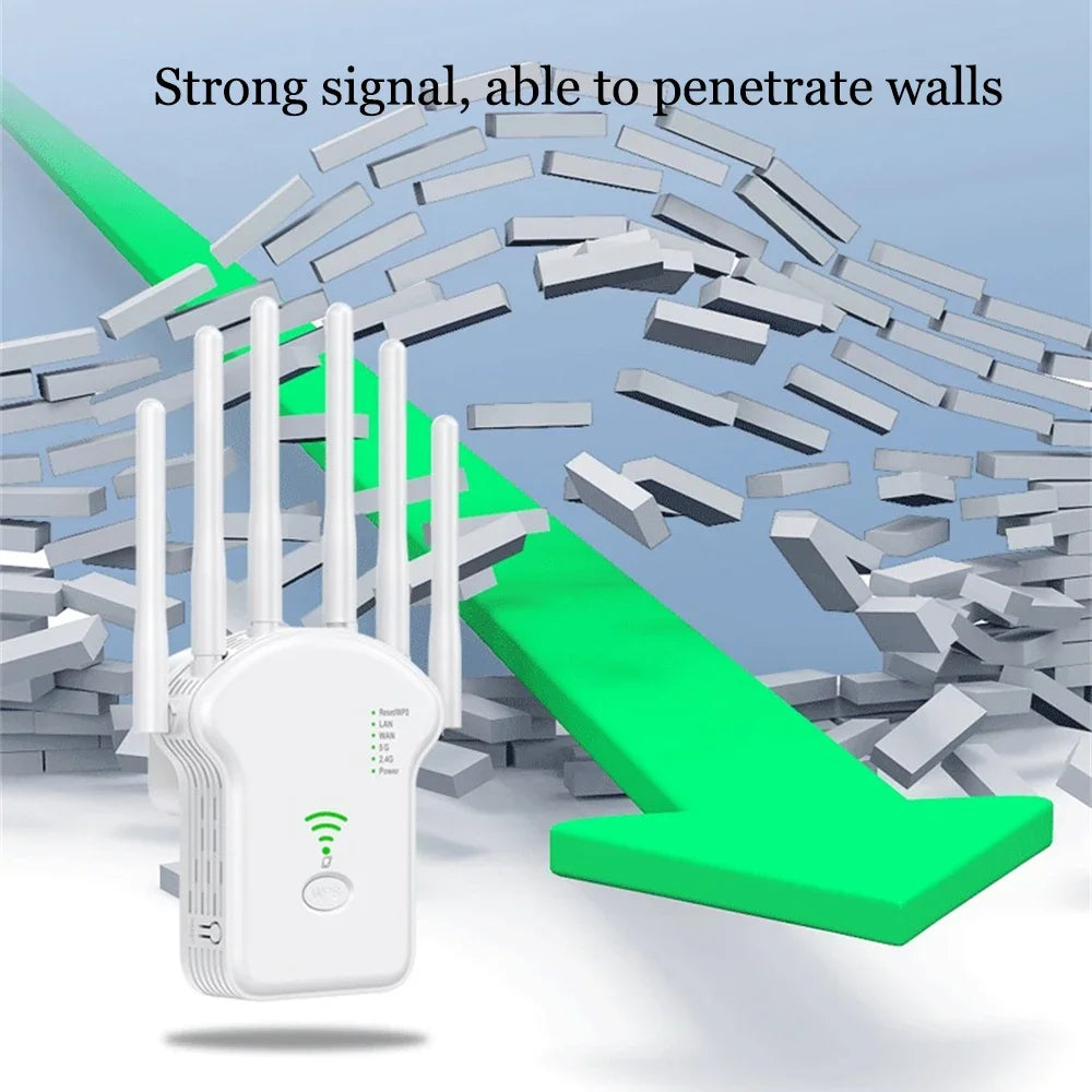 1200Mbps  Wireless Signal Booster for Home & Office

2.4G 5GHz