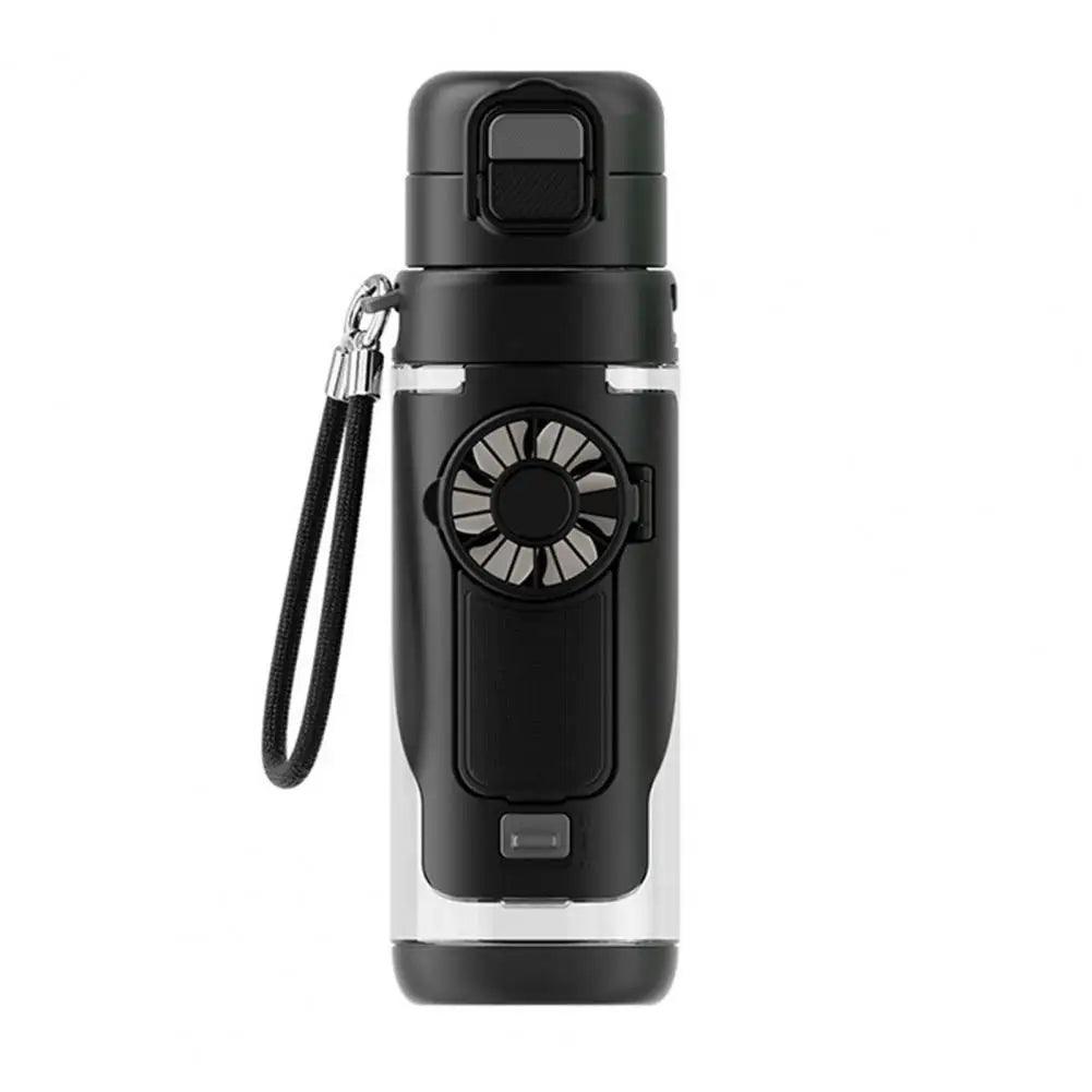 2-in-1 Tritan Water Bottle with Rechargeable Foldable Fan