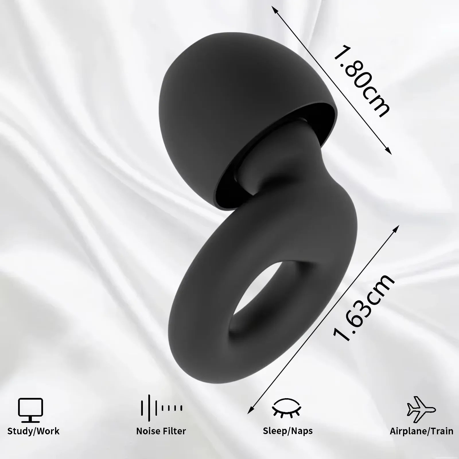 Soft Silicone Ear Plugs – Sleep, Swim, Work | Reusable Noise Protection