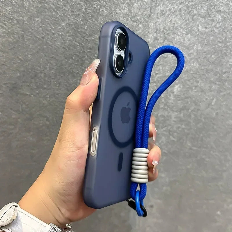 Candy Color MagSafe Lanyard Case for iPhone 16 15 17 Pro Max