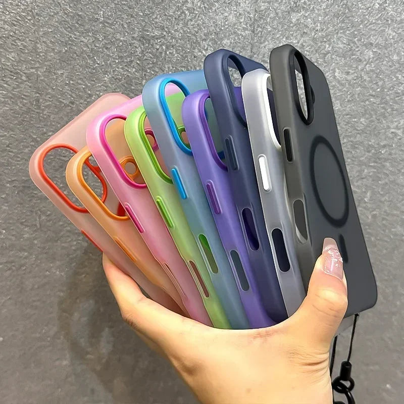 Candy Color MagSafe Lanyard Case for iPhone 16 15 17 Pro Max