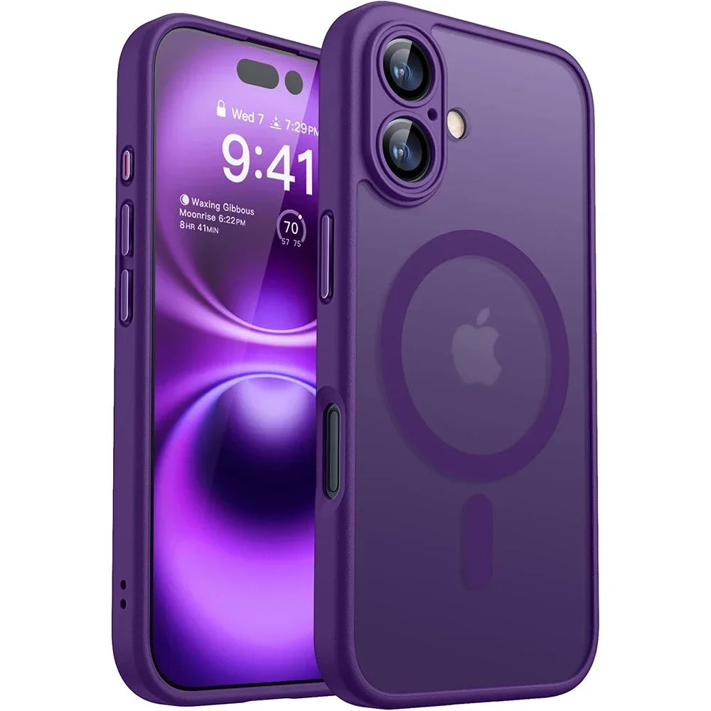 Magnetic Matte Armor Slim Case for iPhone 16 Plus / 17 Pro