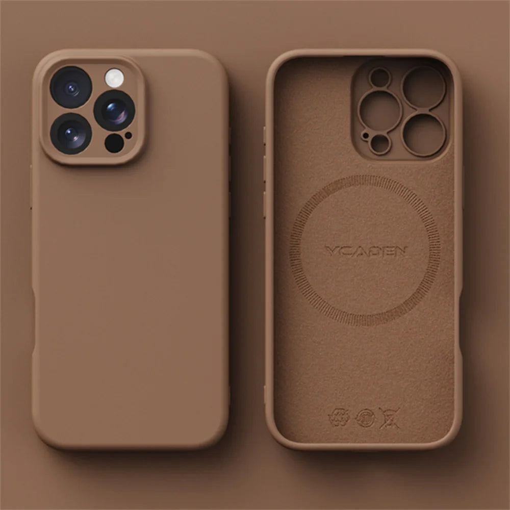 Smooth Liquid Silicone Wireless Charging Cover for iPhone