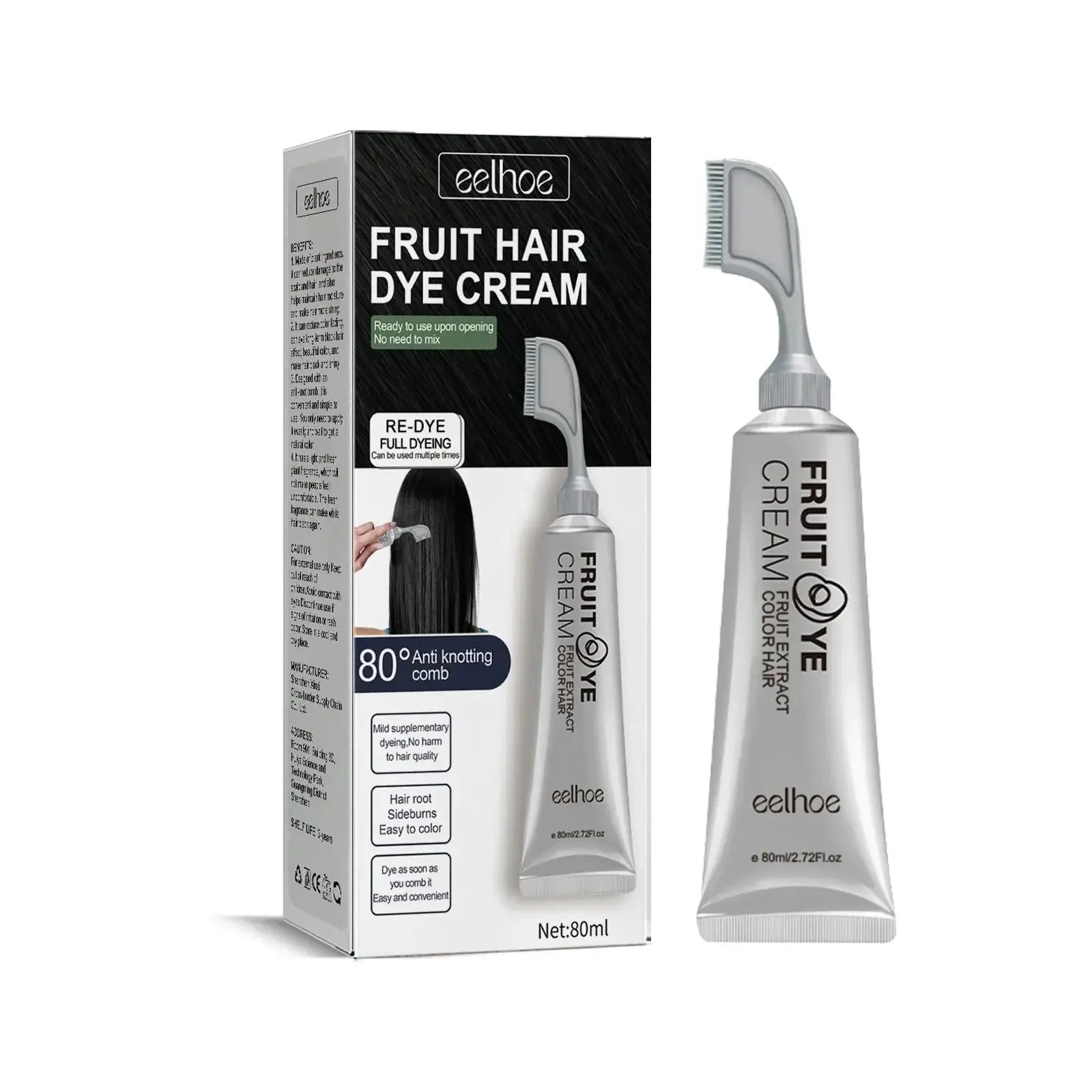 EELHOE Permanent Hair Dye – Plant-Based Gray Coverage