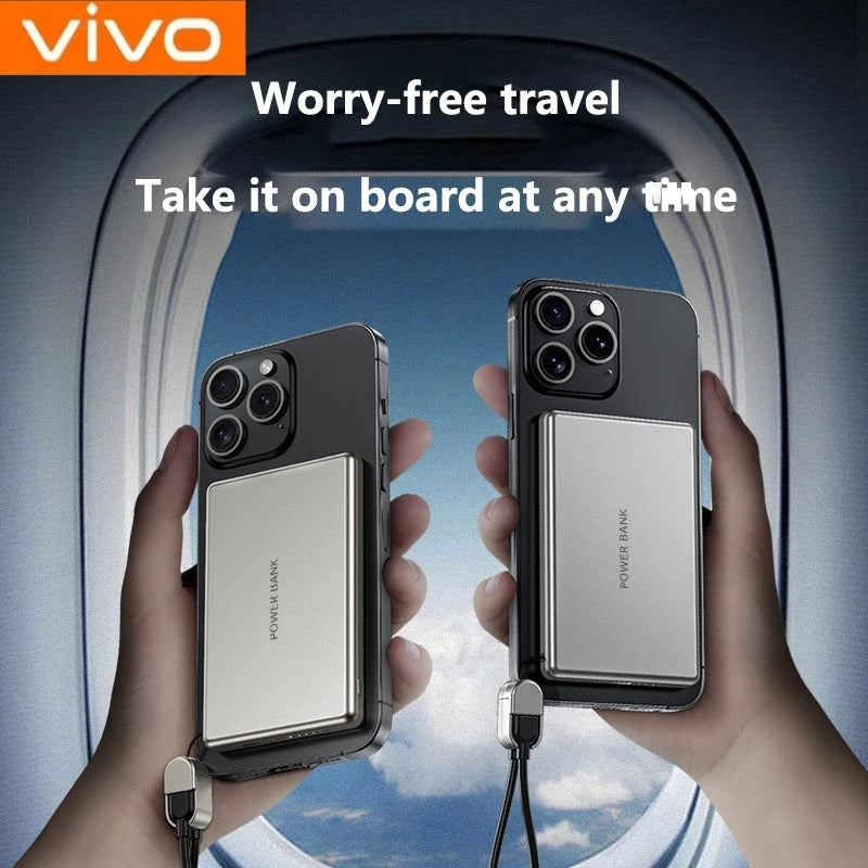 VIVO Mini 10000mAh Slim Magnetic Wireless Power Bank