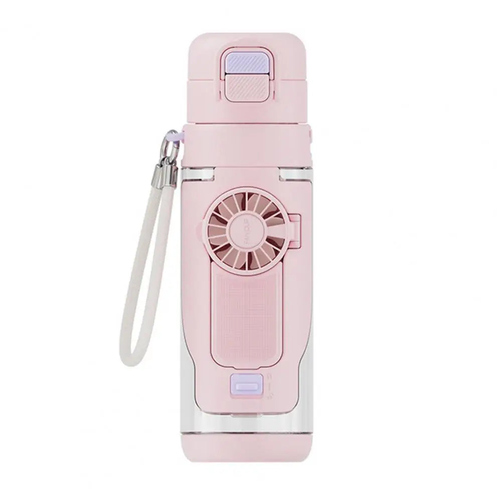 2-in-1 Tritan Water Bottle with Rechargeable Foldable Fan