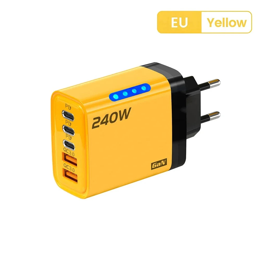 Ultra-Fast 240W GaN Phone Charger with Type-C Cable