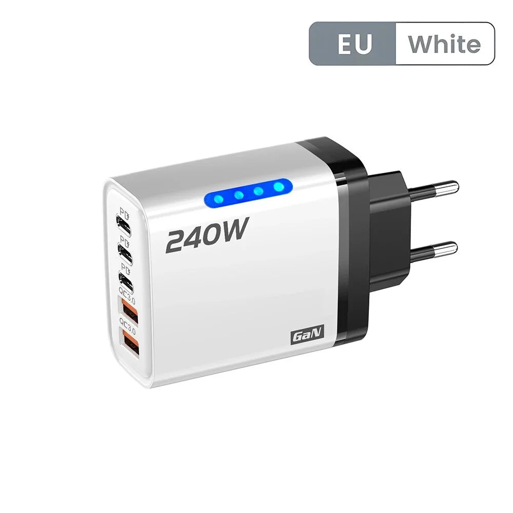 Ultra-Fast 240W GaN Phone Charger with Type-C Cable