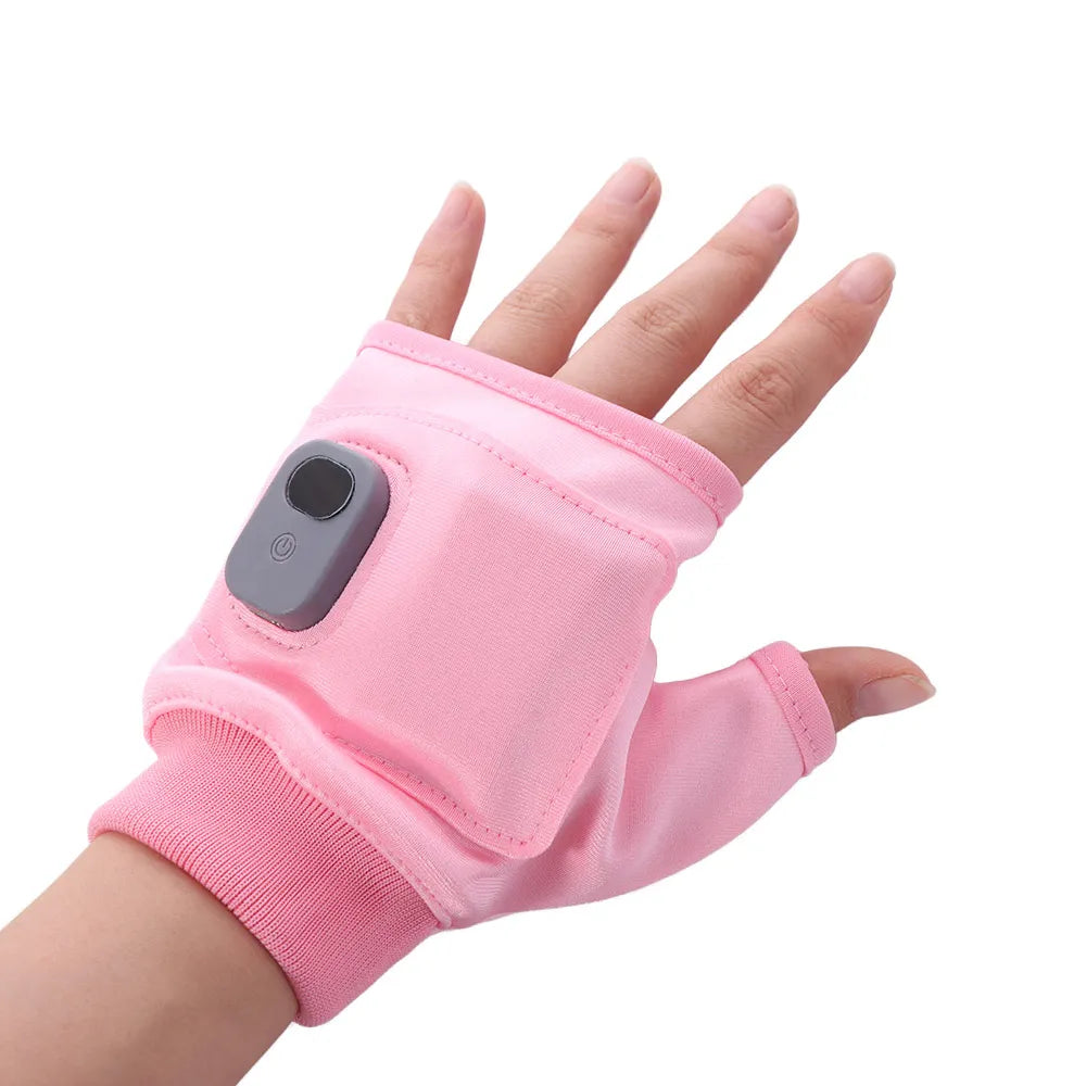 USB Rechargeable Heated Gloves – Fingerless Thermal Warmers with Temperature Control