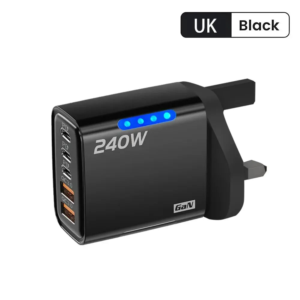 Ultra-Fast 240W GaN Phone Charger with Type-C Cable