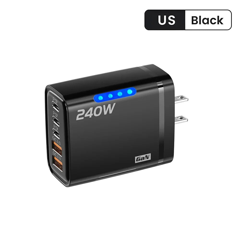 Ultra-Fast 240W GaN Phone Charger with Type-C Cable