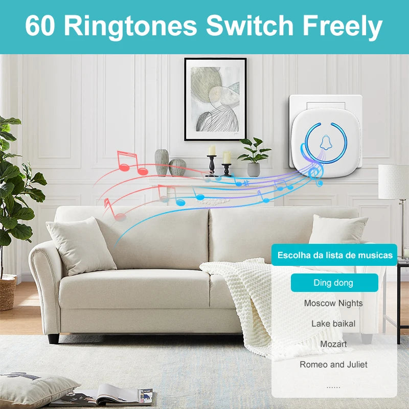Intelligent Remote Welcome Doorbell (US/EU/UK Plug)