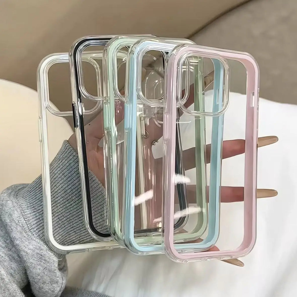 Acrylic Shockproof Bumper Cover for iPhone 15 16 17 Plus
