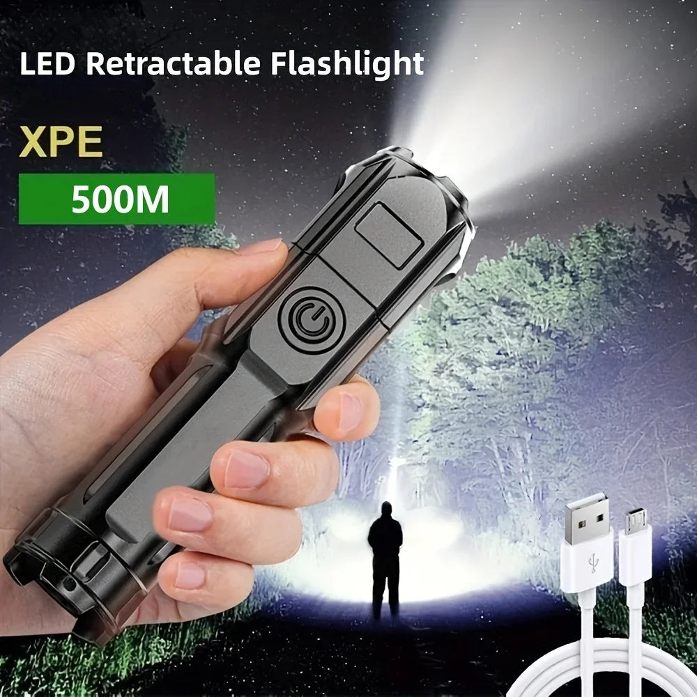 Waterproof Zoomable LED Torch for Camping & Hunting