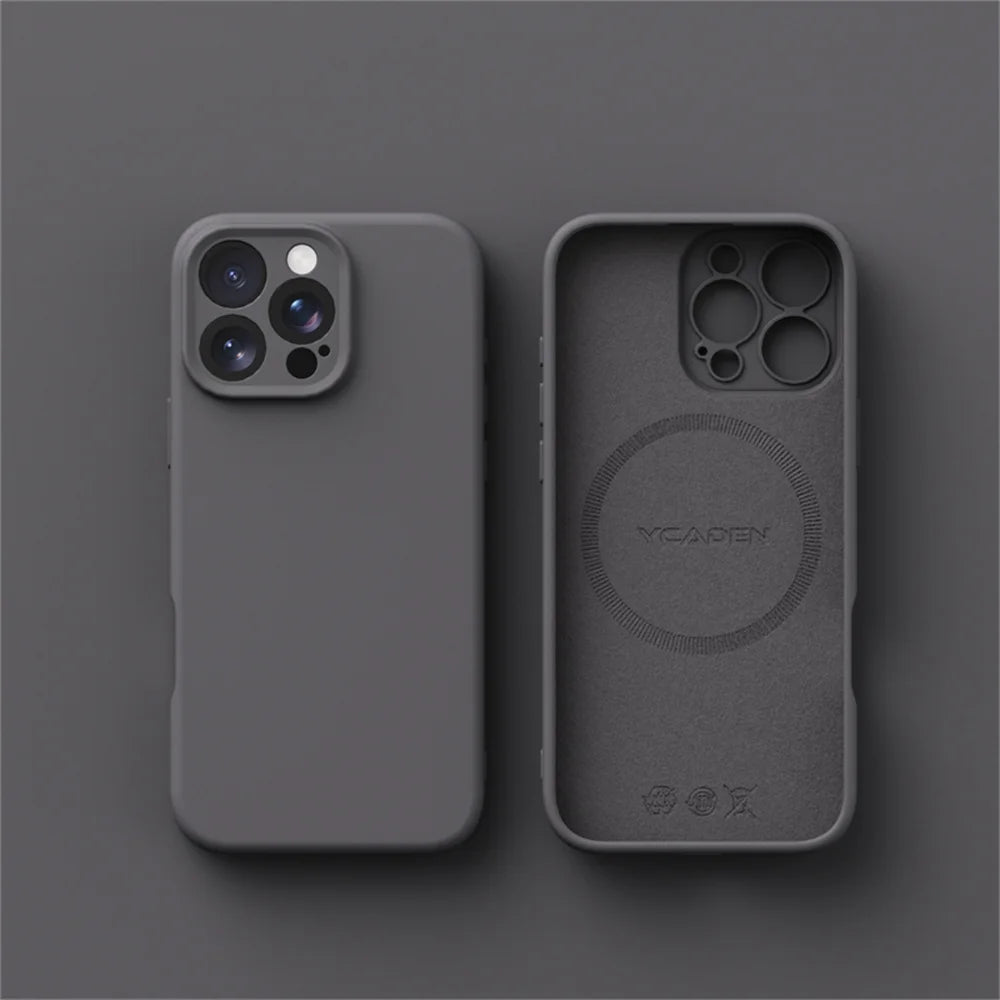 Smooth Liquid Silicone Wireless Charging Cover for iPhone